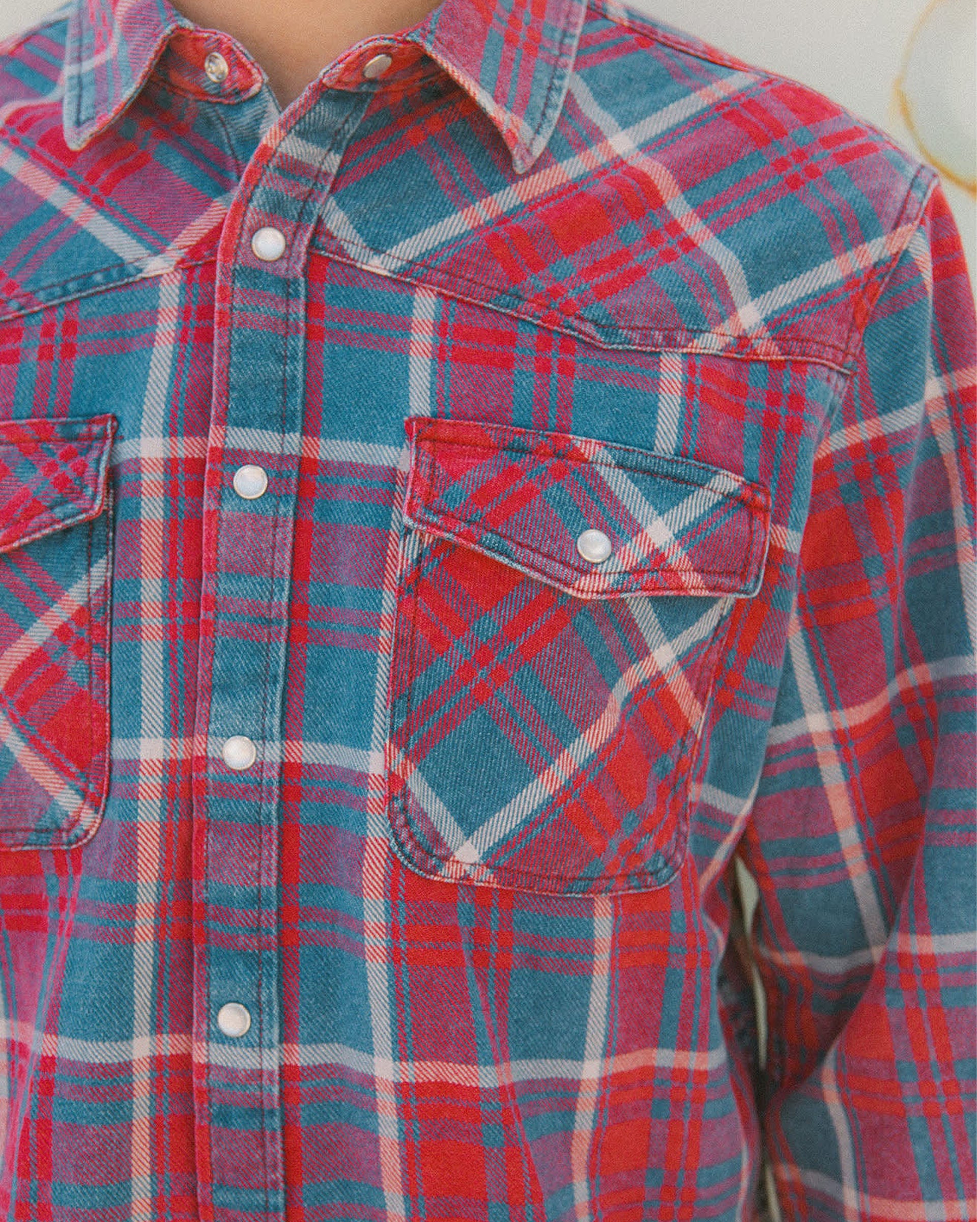 Brixton Waylon Lightweight Overshirt - Denim Plaid