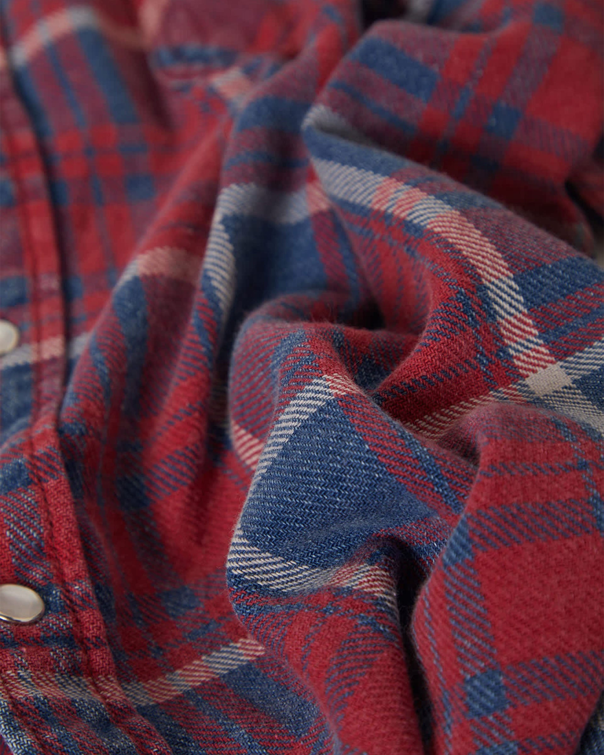 Brixton Waylon Lightweight Overshirt - Denim Plaid