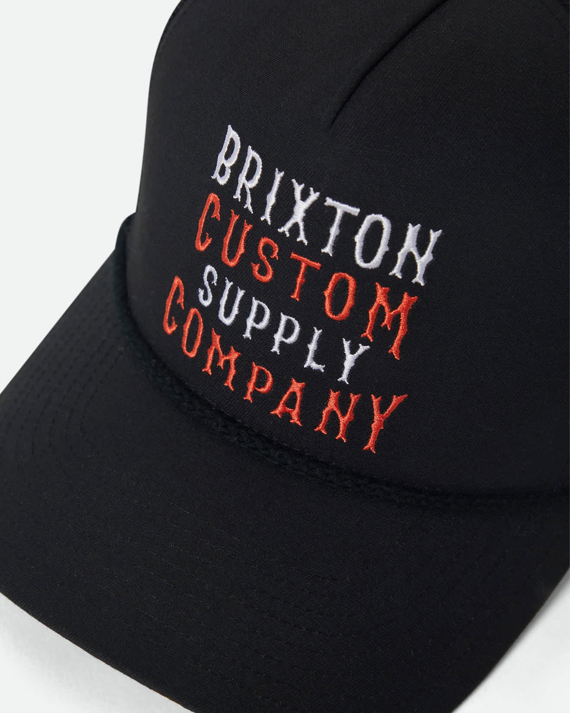 Brixton Wheaton Netplus Trucker Hat - Black/Black