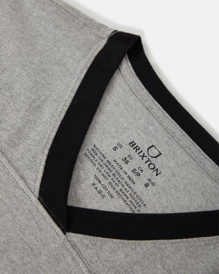 Brixton Women's Winner Circle Boxy Football T-Shirt - Heather Grey/Black