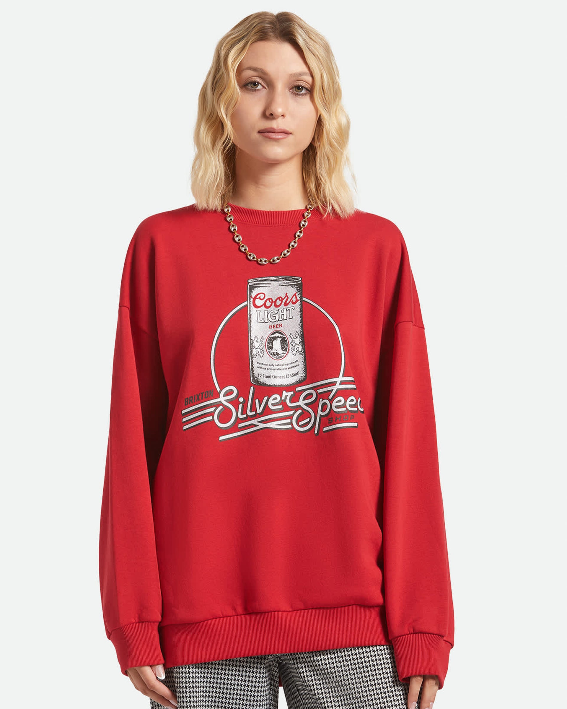 Brixton Women's Coors Light Caster Crew - Coors Red