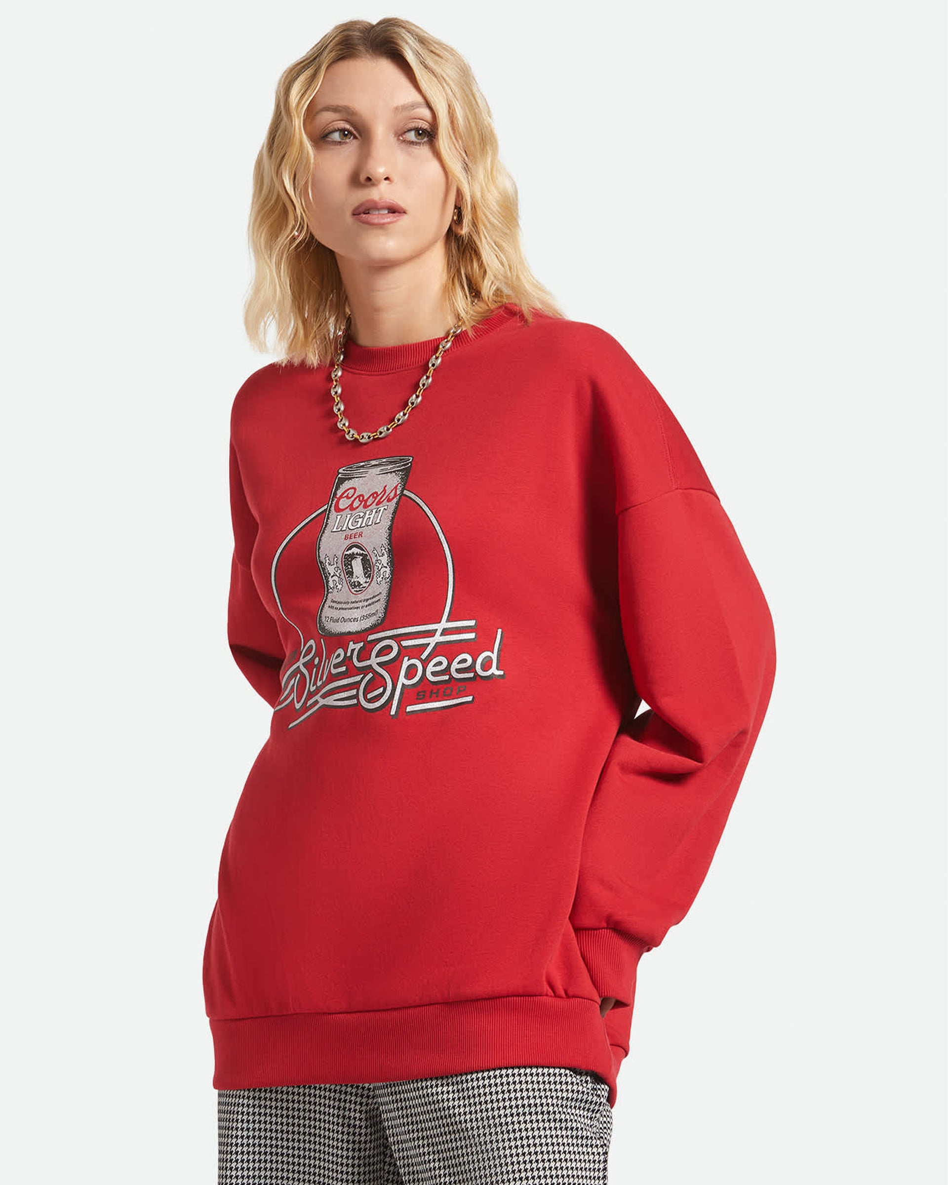 Brixton Women's Coors Light Caster Crew - Coors Red