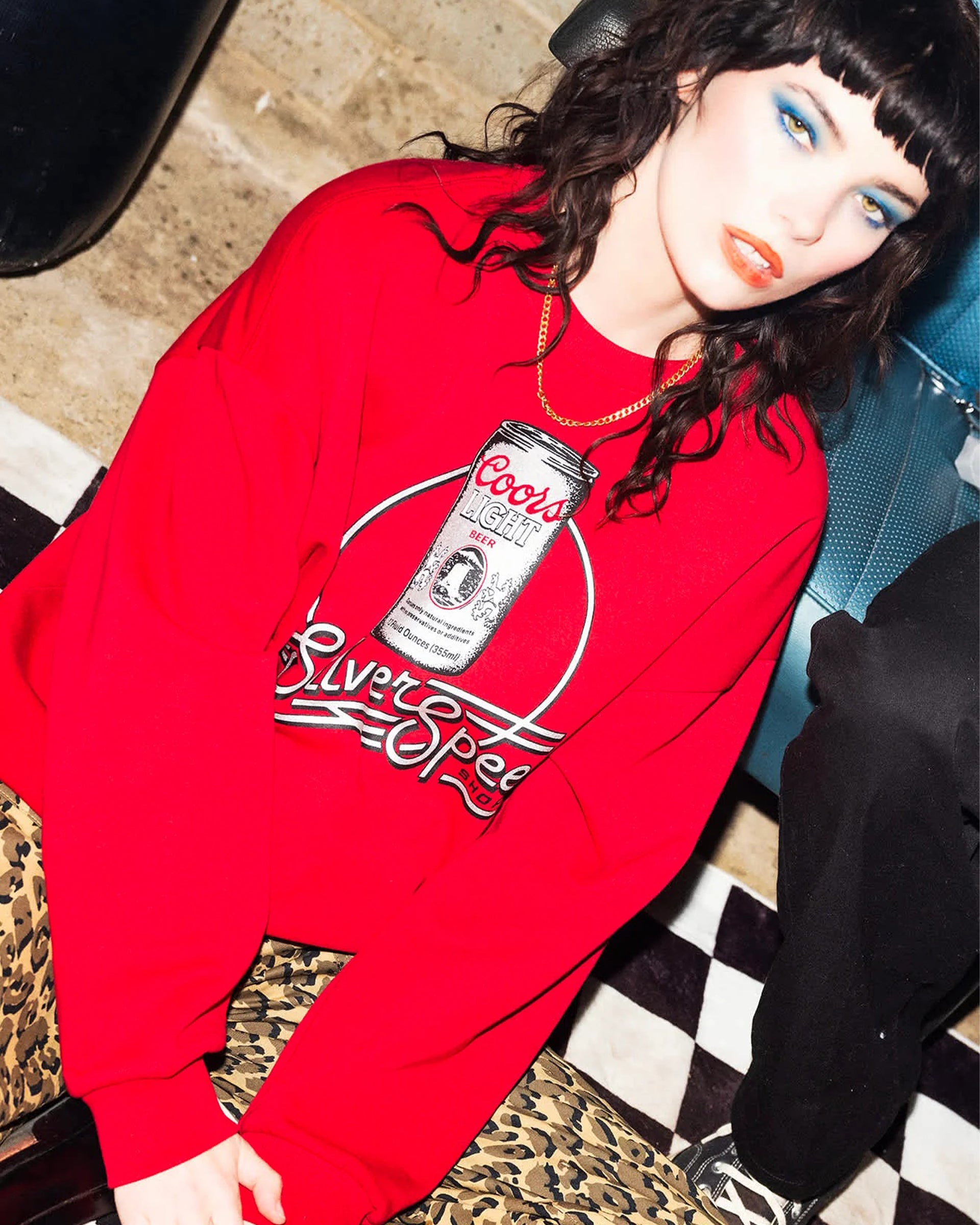 Brixton Women's Coors Light Caster Crew - Coors Red