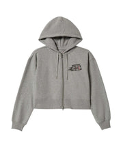 Brixton Women's Coors Light Silver Speed Zip-Up Hoodie - Heather Grey