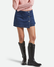 Brixton Women's Wrap Skort - Rinse Denim