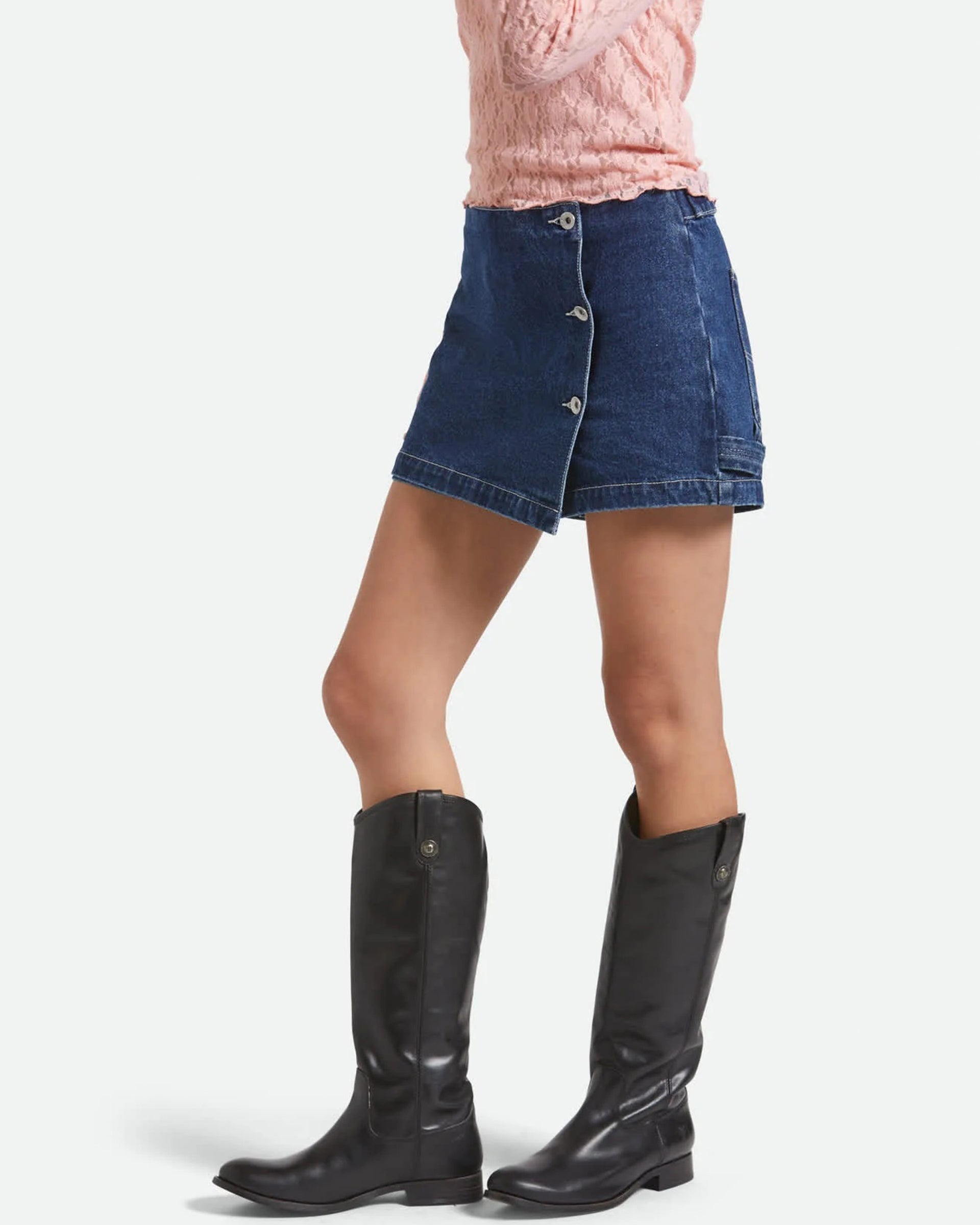 Brixton Women's Wrap Skort - Rinse Denim