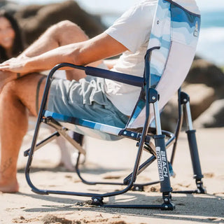 GCI Outdoor Beach Rocker™ Chair - Blue Beach Wave