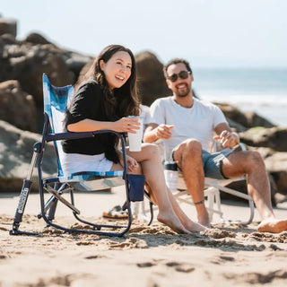 GCI Outdoor Beach Rocker™ Chair - Blue Beach Wave