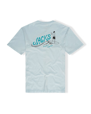 Jack's Surfboards Men's Bobber Seasonal Short Sleeve T-Shirt - Light Blue