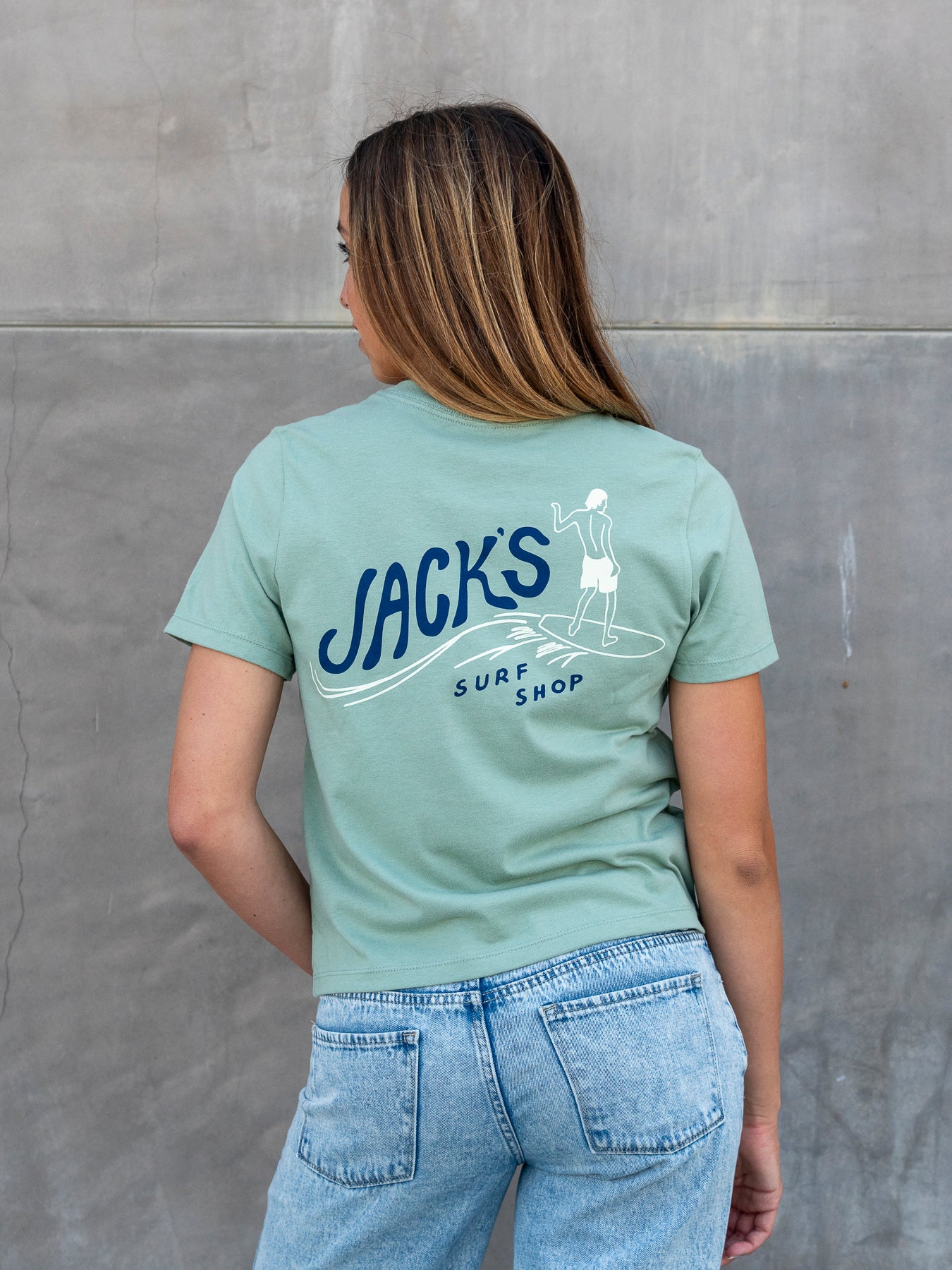 Jack's Surfboards Women's Bobber HW S/S Tee - Sage