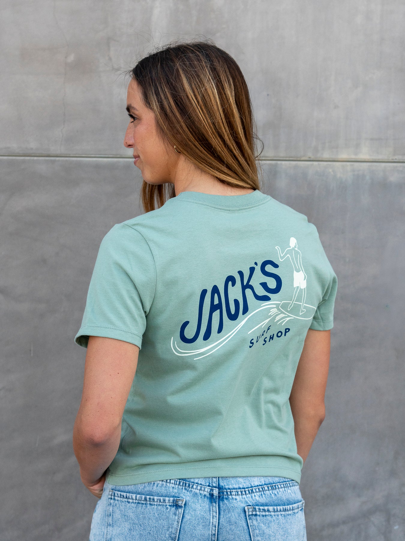 Jack's Surfboards Women's Bobber HW S/S Tee - Sage