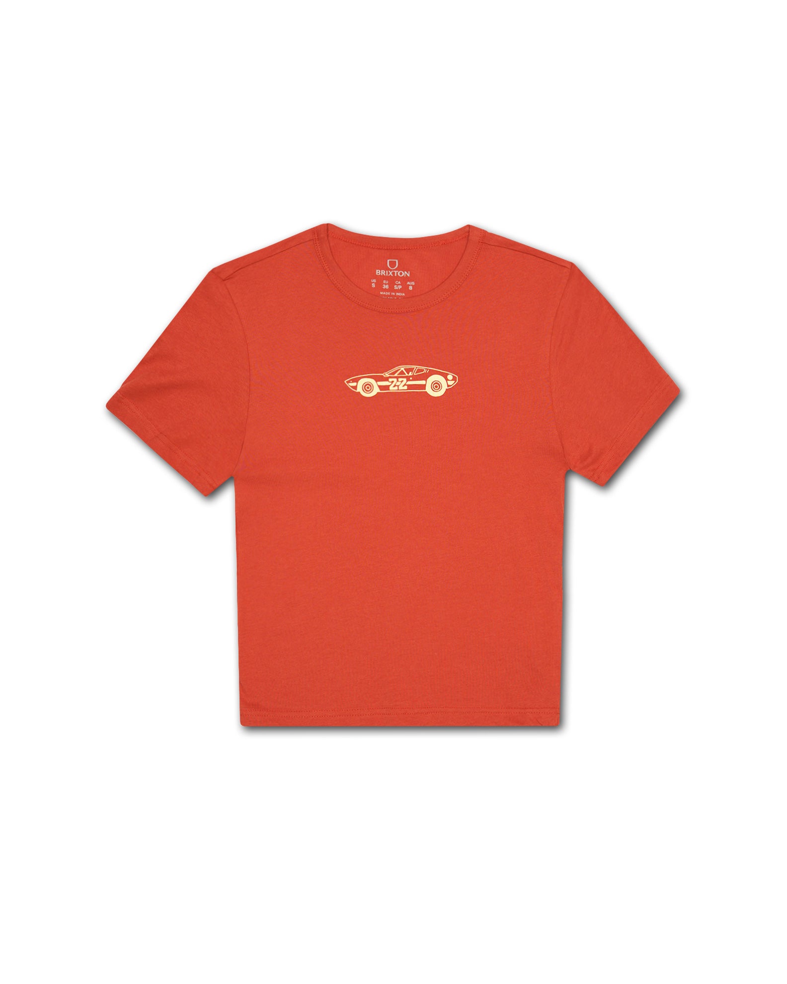 Race 22 Baby Tee - Burnt Brick