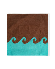 Wave Breeze Pillow Case - Brown/Blue