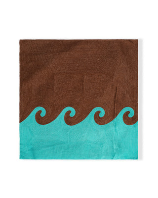Wave Breeze Pillow Case - Brown/Blue