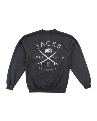 Jacks Surfboard Bus Stop Crewneck Pullover Sweatshirt
