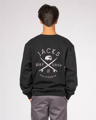 Bus Stop Crewneck Sweatshirt - Black