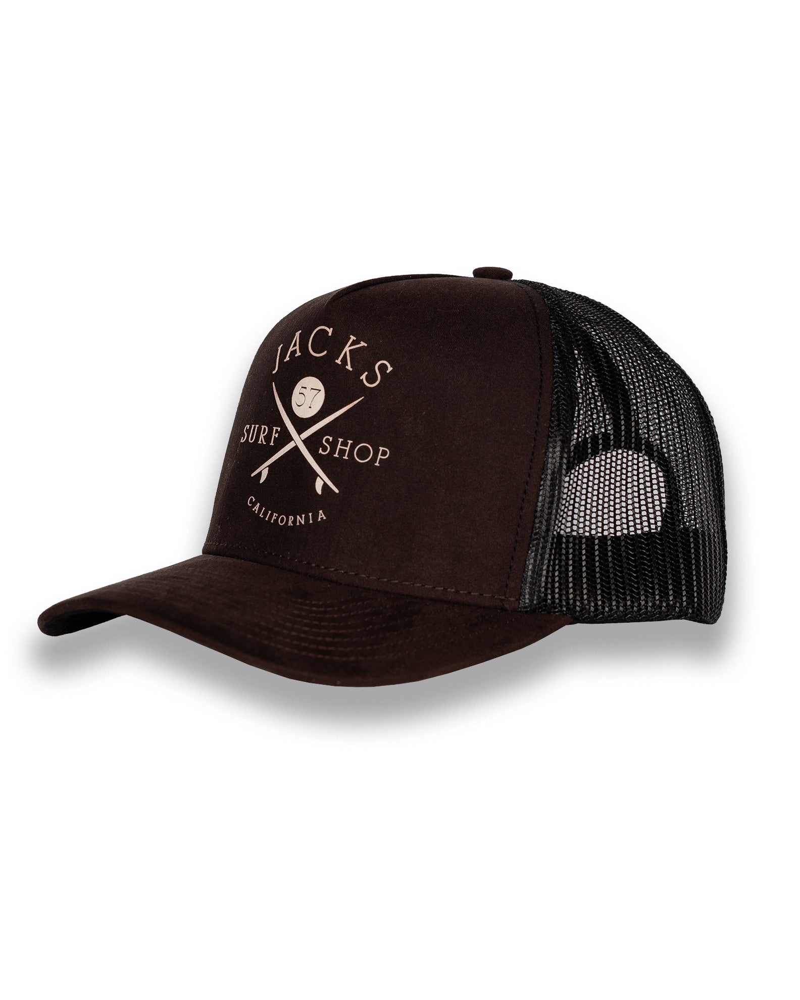 Jack's Surfboards Men's Bus Stop Suede Trucker Hat