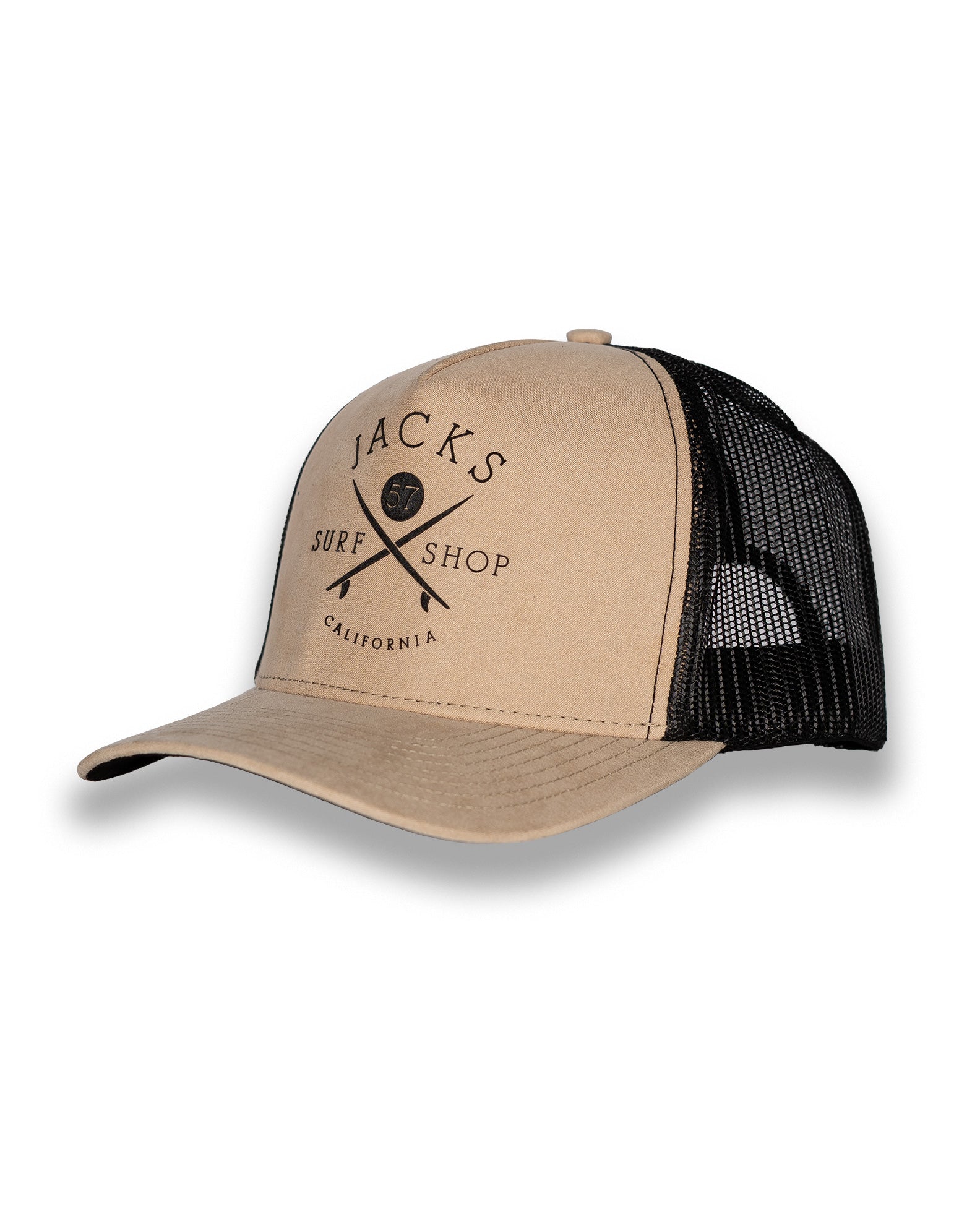 Jack's Surfboards Men's Bus Stop Suede Trucker Hat