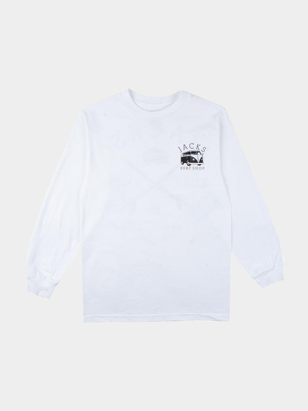 Jack's Surfboards Men's Bus Stop Classic Long Sleeve Tee - White