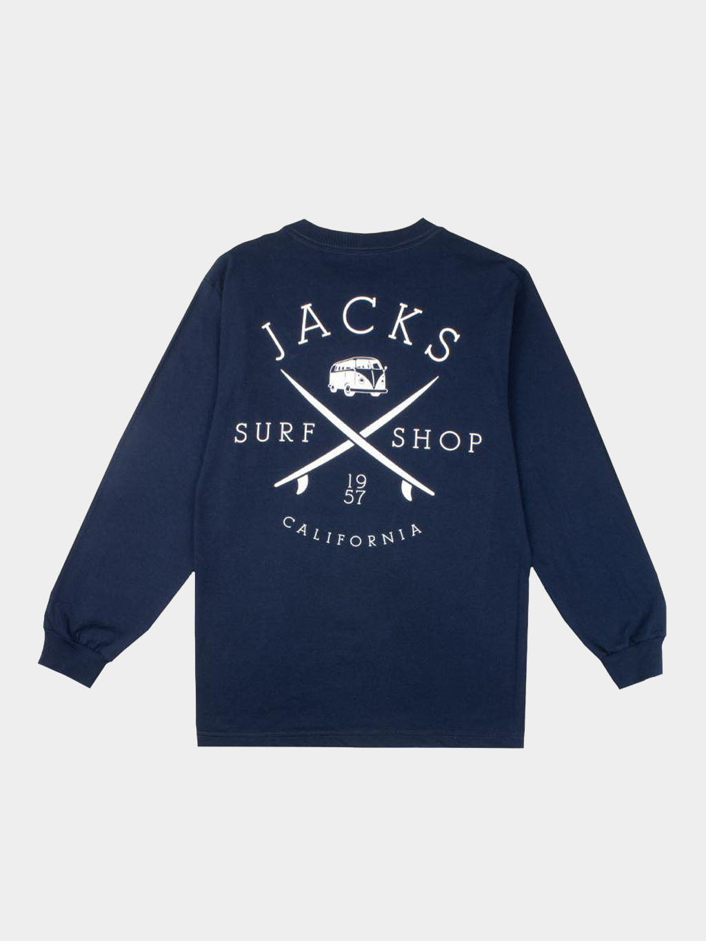 Jack's Surfboards Men's Bus Stop Classic Long Sleeve Tee - Navy