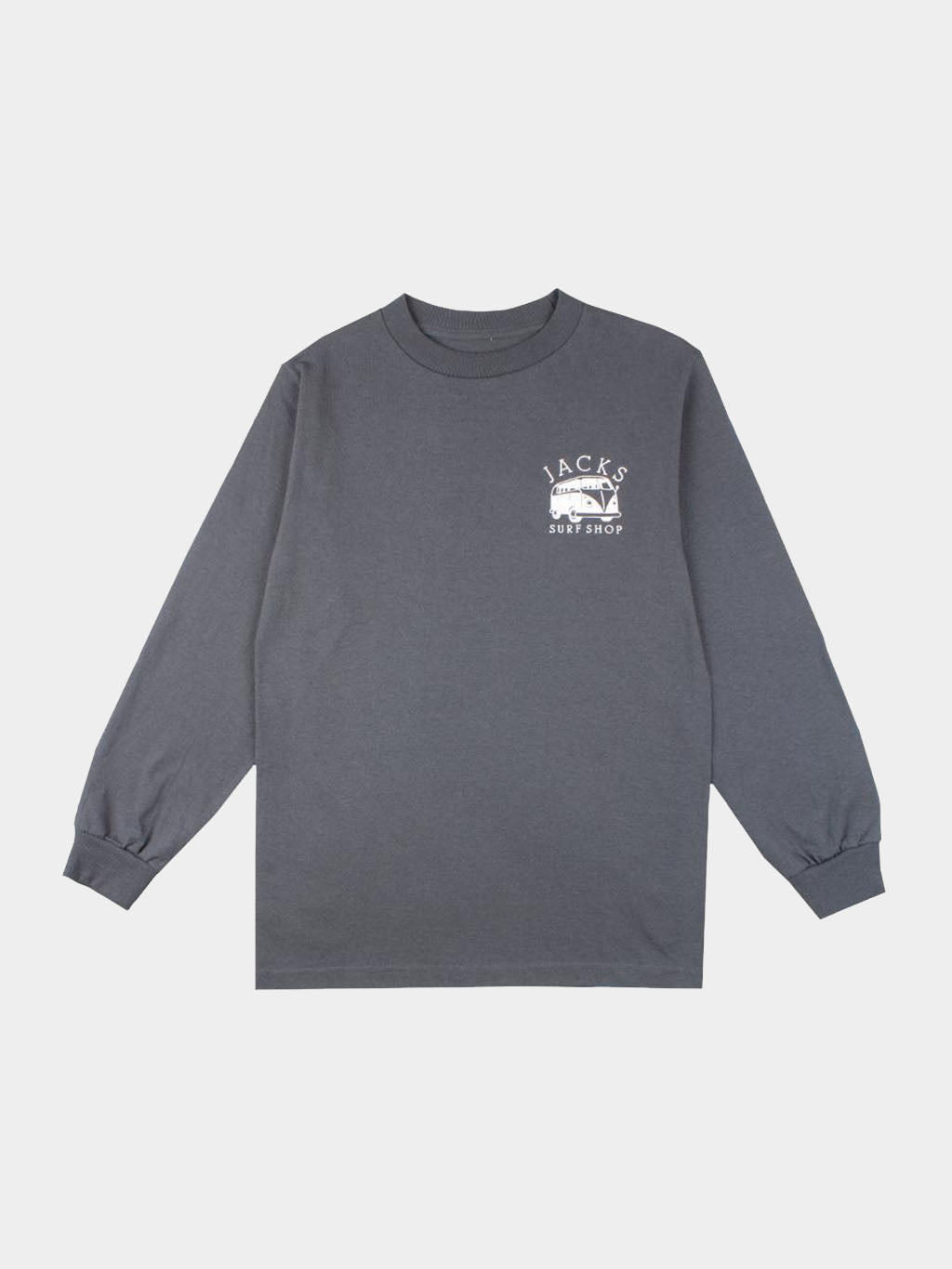 Jack's Surfboards Men's Bus Stop Classic Long Sleeve Tee - Charcoal