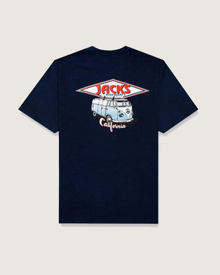 Jack's Surfboards Men's CA Diamond Transport Classic Fit Graphic Short Sleeve T-Shirt