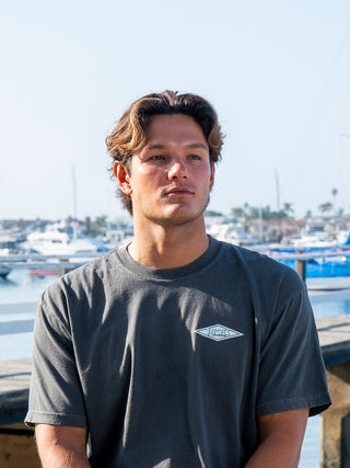Jack's Surfboards CA Diamond Transport PGMT HW SS Tee - Pepper