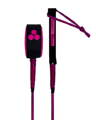 Channel Islands CI Round Everyday 6' x 1/4" Leash - Electric Fuchsia