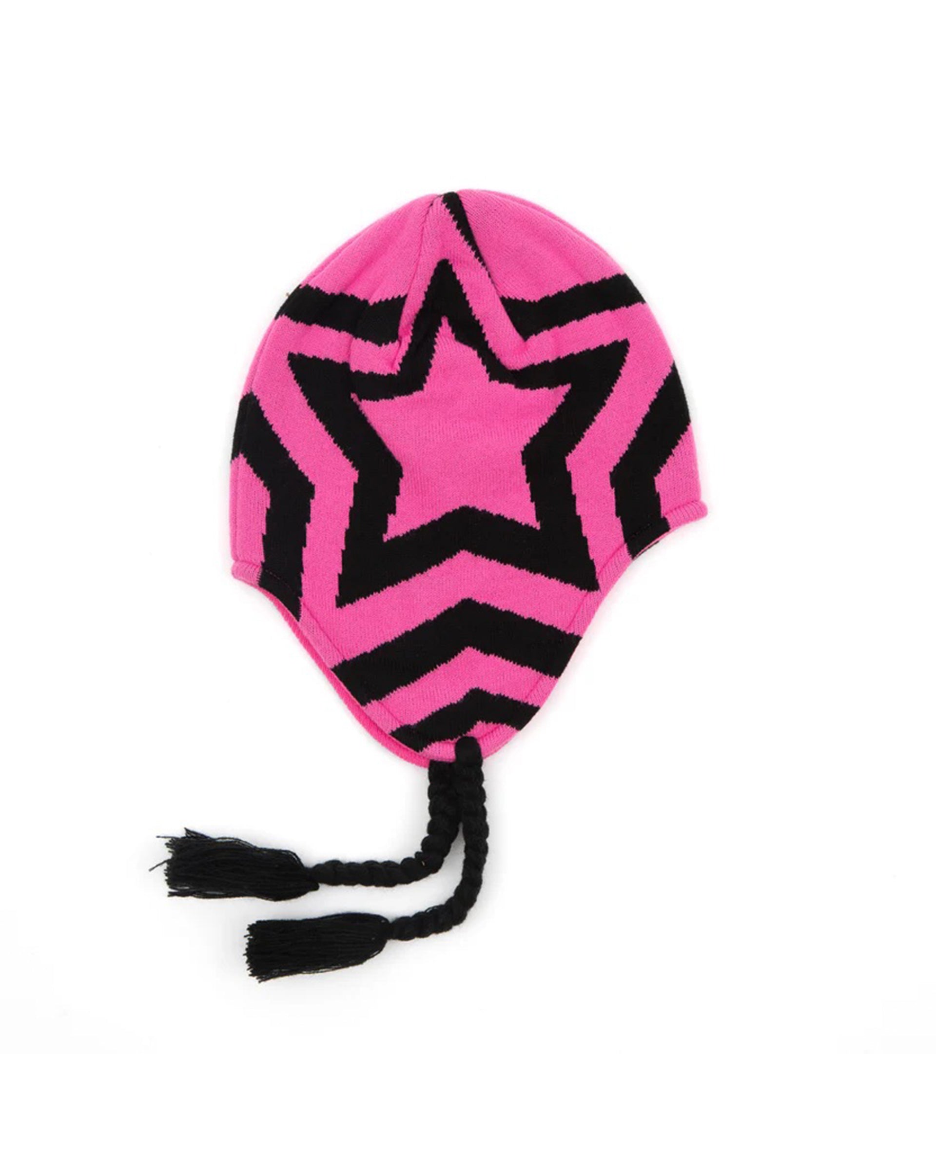 Corduroy Cosmos Ear Flap Beanie - Pink