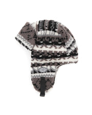 Corduroy Fleece Trapper Beanie - Grey
