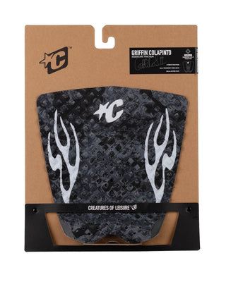 Creatures of Leisure Griffin Colapinto Signature Traction Pad - Charcoal Swirl Platinum Flames