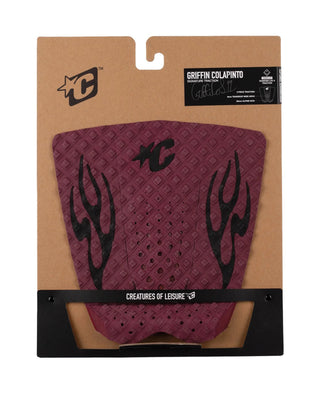 Creatures of Leisure Griffin Colapinto Signature Traction Pad - Dark Rose Black Flames