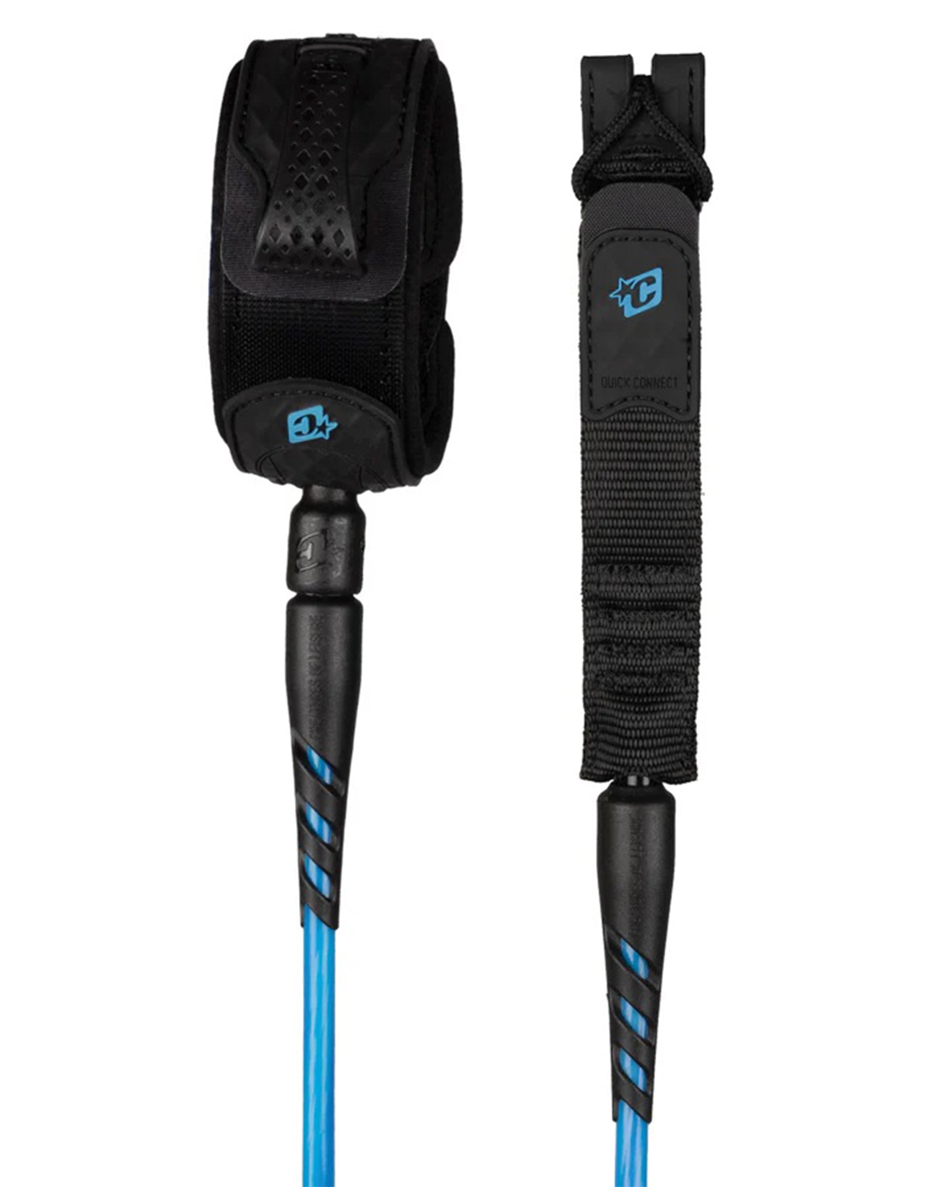 Creatures Of Leisure Reliance 2.0 Standard Duty 7' Leash - Cyan Twist Black