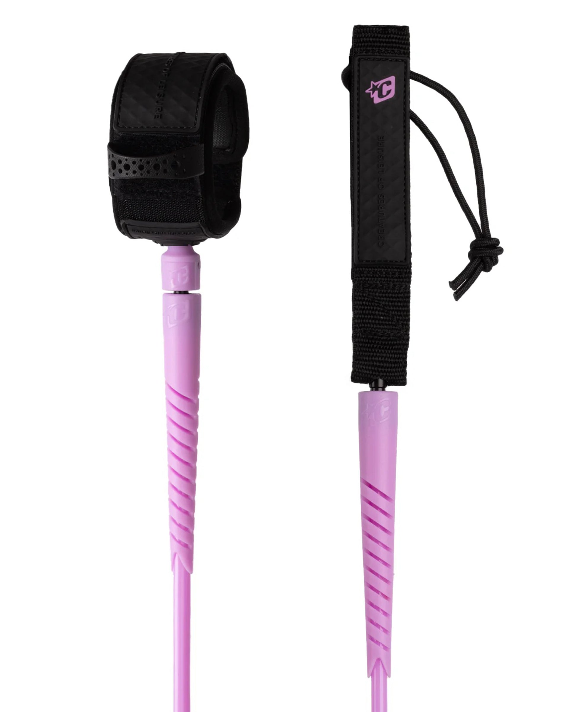 Creatures Of Leisure Reliance Longboard Ankle Slim Fit 9' Leash - Guava Black