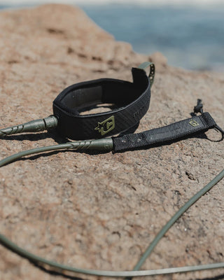 Creatures Of Leisure Reliance Longboard Ankle 9' Leash - Military Black