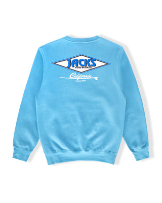 Cal Diamond Crewneck Sweatshirt - Ocean Blue