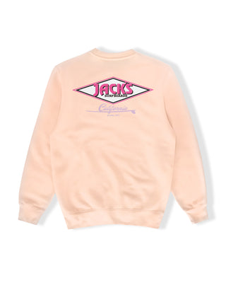 Cal Diamond Crewneck Sweatshirt - Pale Pink