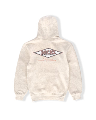 Cal Diamond Pullover Hoodie - Oat Heather