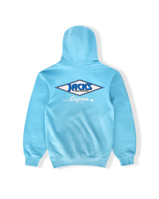 Cal Diamond Pullover Hoodie - Ocean Blue