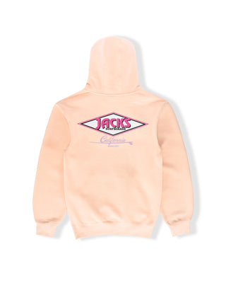 Cal Diamond Pullover Hoodie - Pale Pink