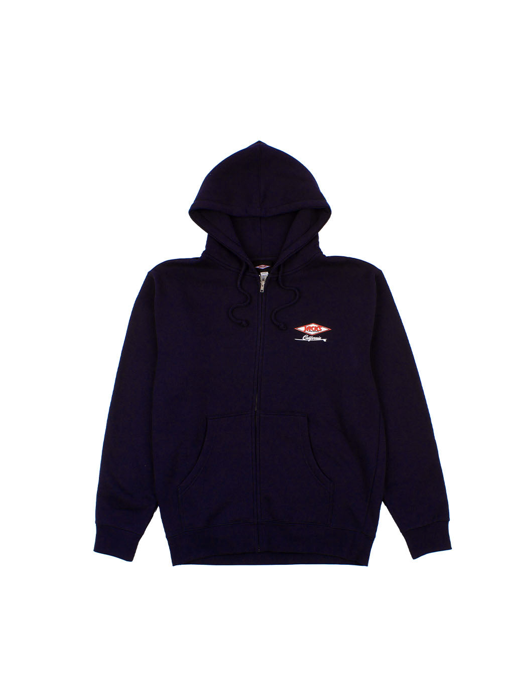 Cal Diamond Zip-Up Hoodie-Navy