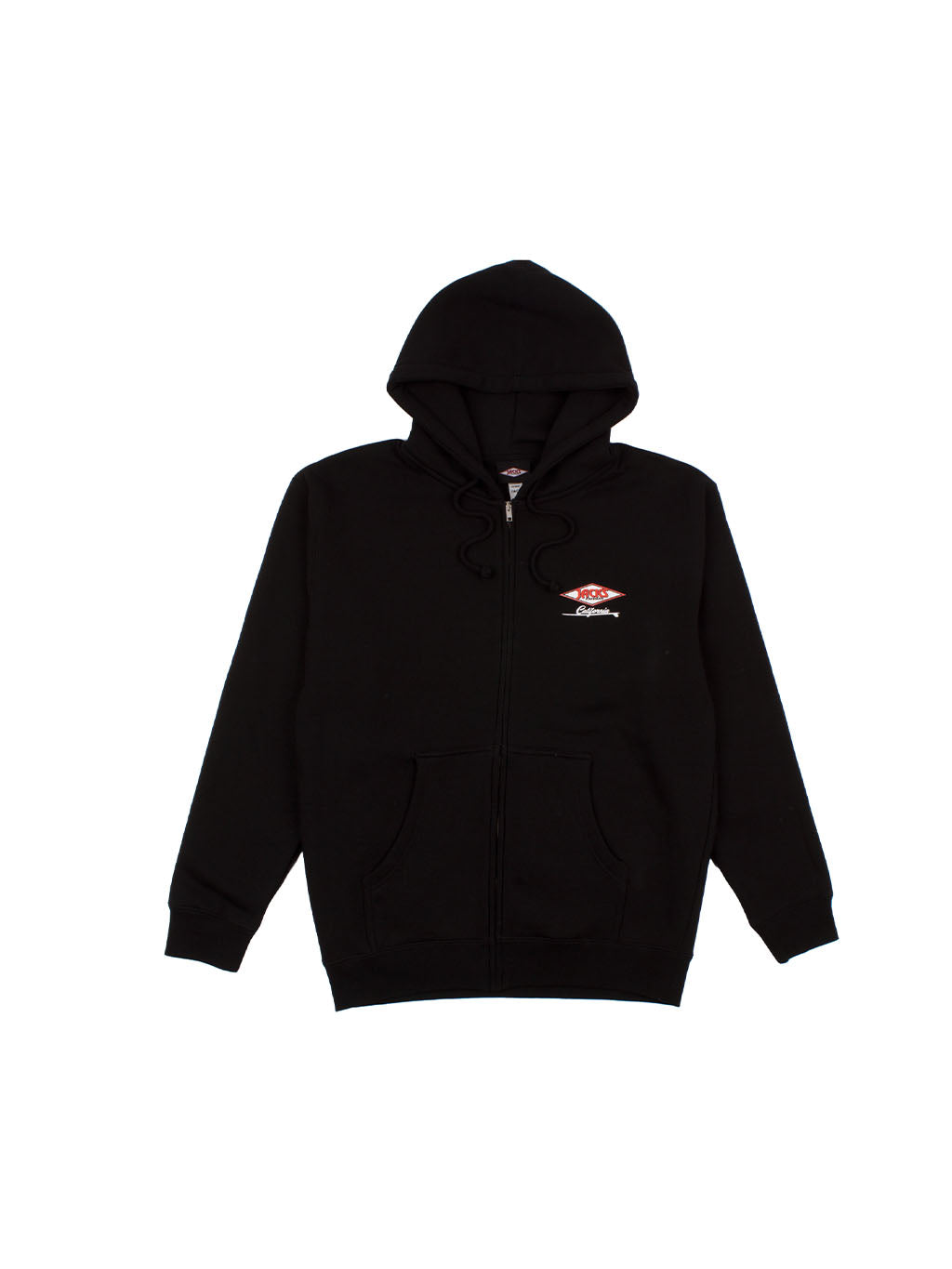 Cal Diamond Zip-Up Hoodie-Black