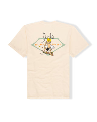 Canned Goods x Jack's Surfboards "Flower Power🌺" Short Sleeve T-Shirt - Ivory