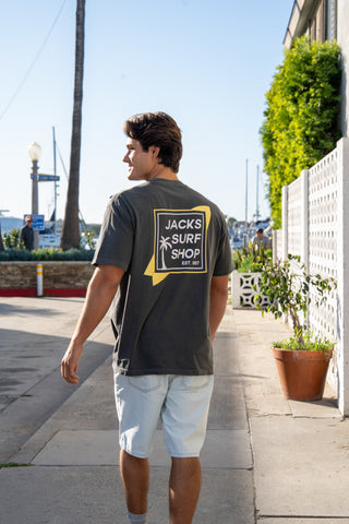 Jack's Surfboards Men's Lowtide Pigment Pocket Short Sleeve T-Shirt - Pepper