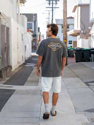Jack's Surfboards Men's Retro Lam Seasonal Short Sleeve T-Shirt - Pepper
