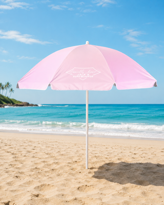 Danielle Brown Beach Umbrella - Strawberry