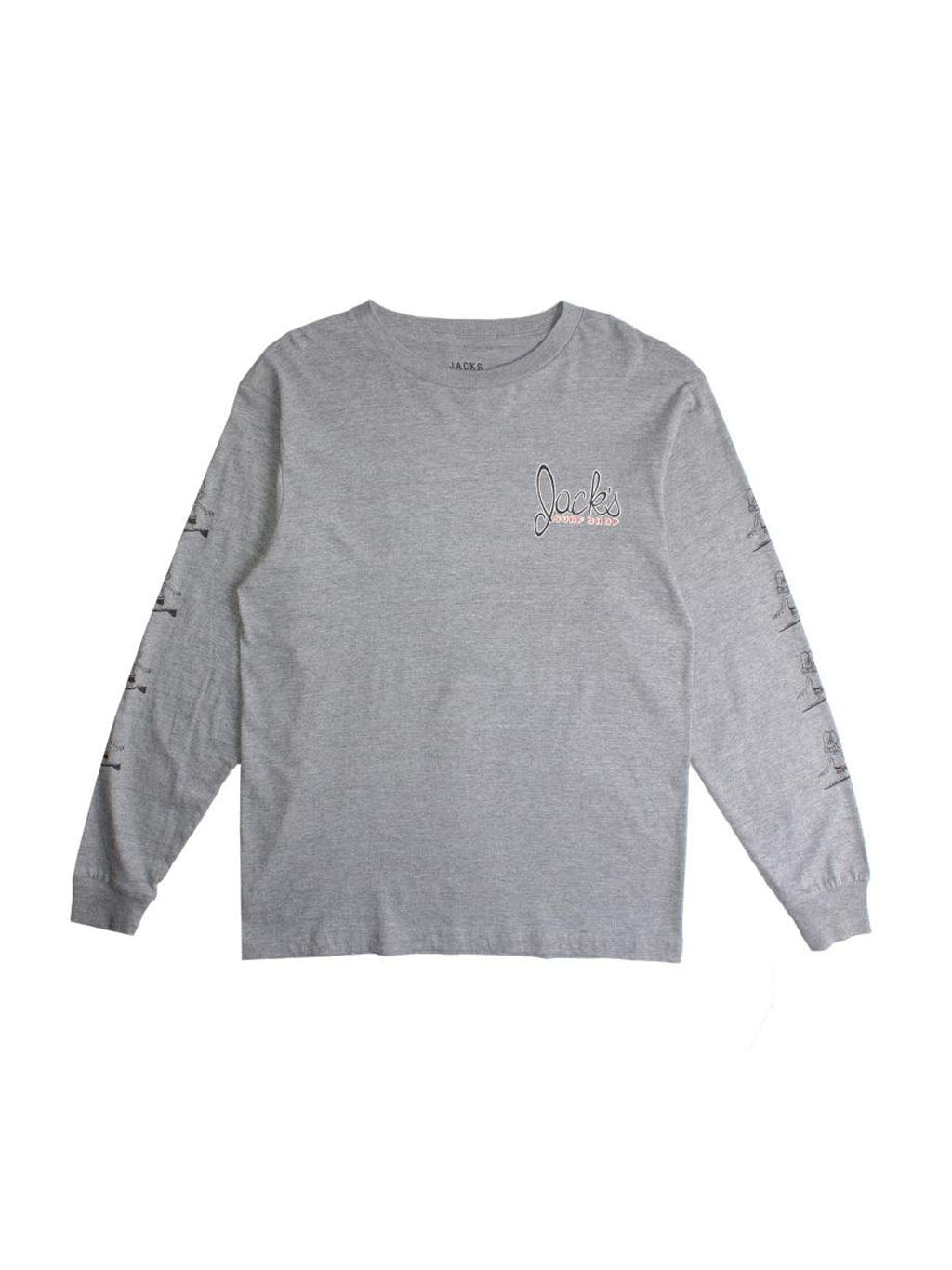 Jacks Surfboards Circa Long Sleeved Tee - Athletic Heather Grey