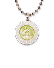 St. Christopher Necklace - Citrine/ White