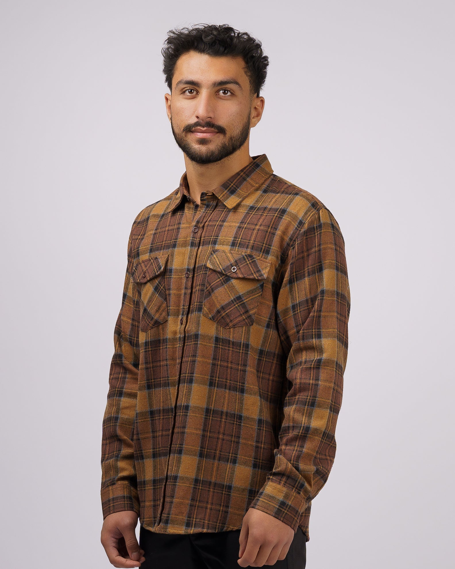 Clarkston L/S Flannel - Brown 