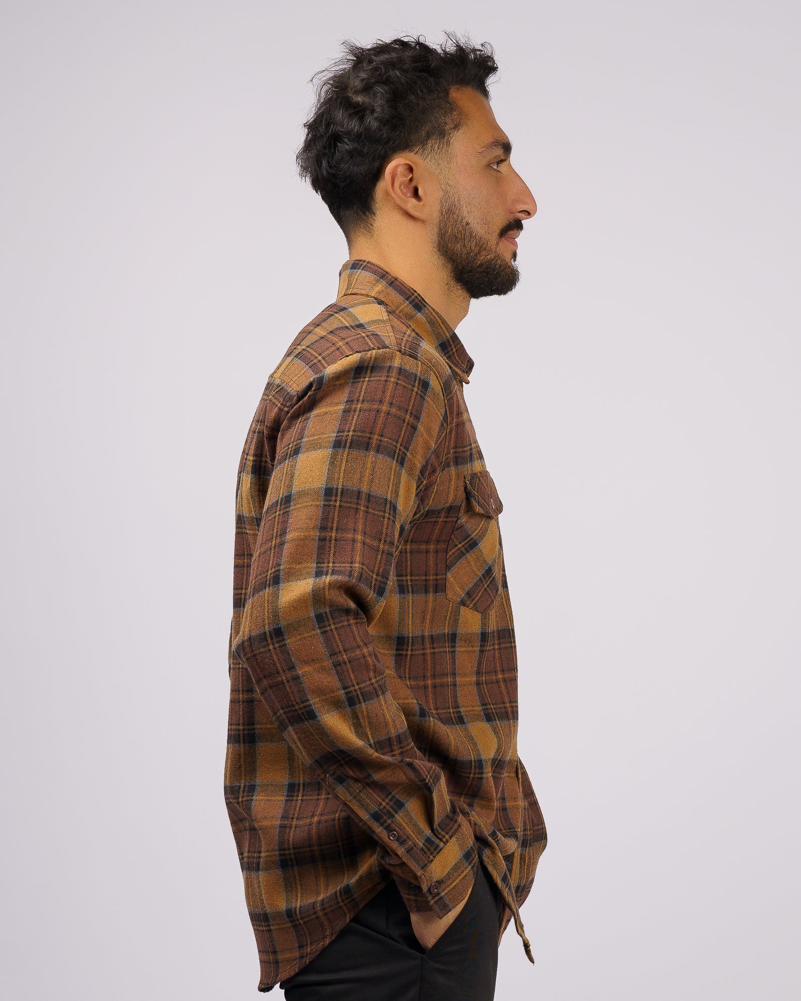 Clarkston L/S Flannel - Brown 